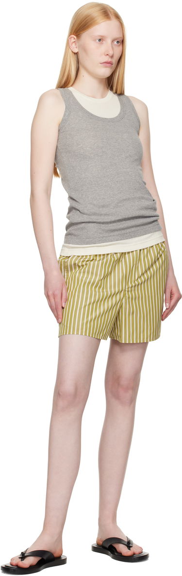 Shorts AMI AMI Paris Elasticated Shorts Gul | USO117.CO0108, 3