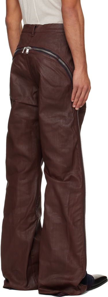 Jeans Rick Owens Concordians Bolan Banana Coated Wide-Leg Side-Zip Jeans Brun | DU02E7363 SDSW, 2