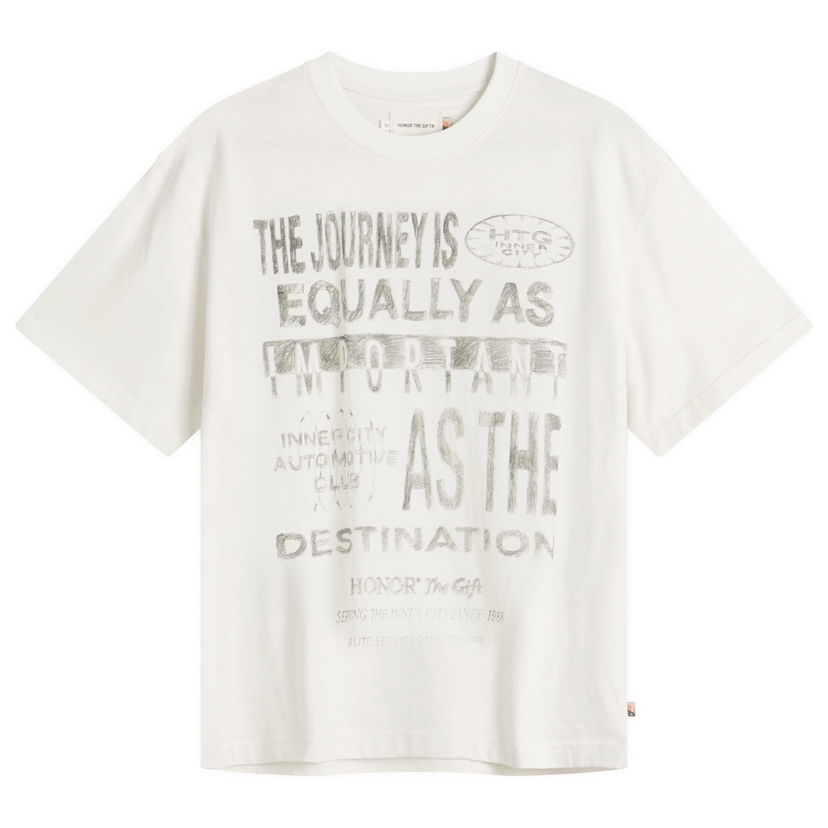 T-shirt Honor The Gift Travelled Journey Graphic T-Shirt, Size Large Hvid | HTG250146-WHT
