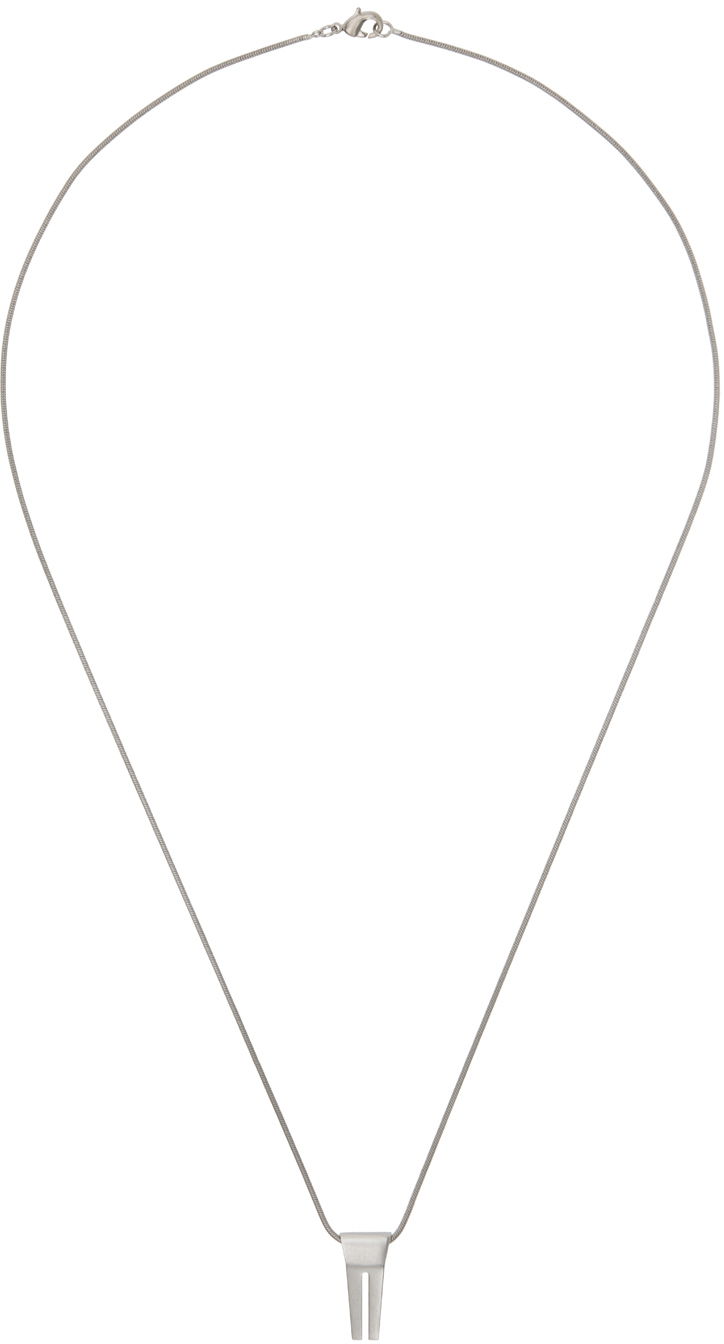 Halskæde Rick Owens Silver Porterville Mini Open Trunk Charm Necklace Metalisk | RJ0000100 MMT