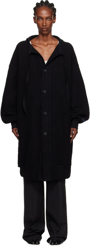 Jakke Yohji Yamamoto YOHJI YAMAMOTO Jersey Twill Button Cardigan Sort | FM-T86-002, 0