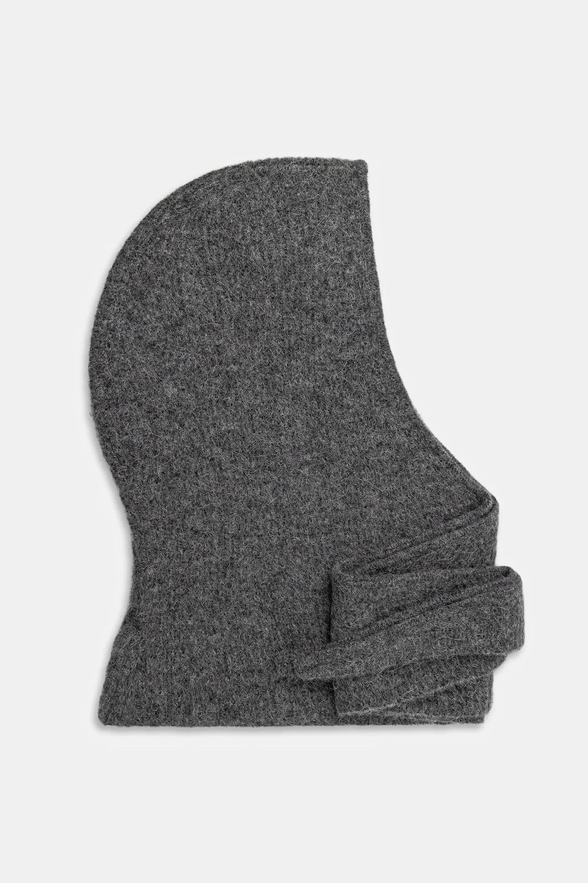 Hat GANNI Soft Wool Balaclava Grå | A6475