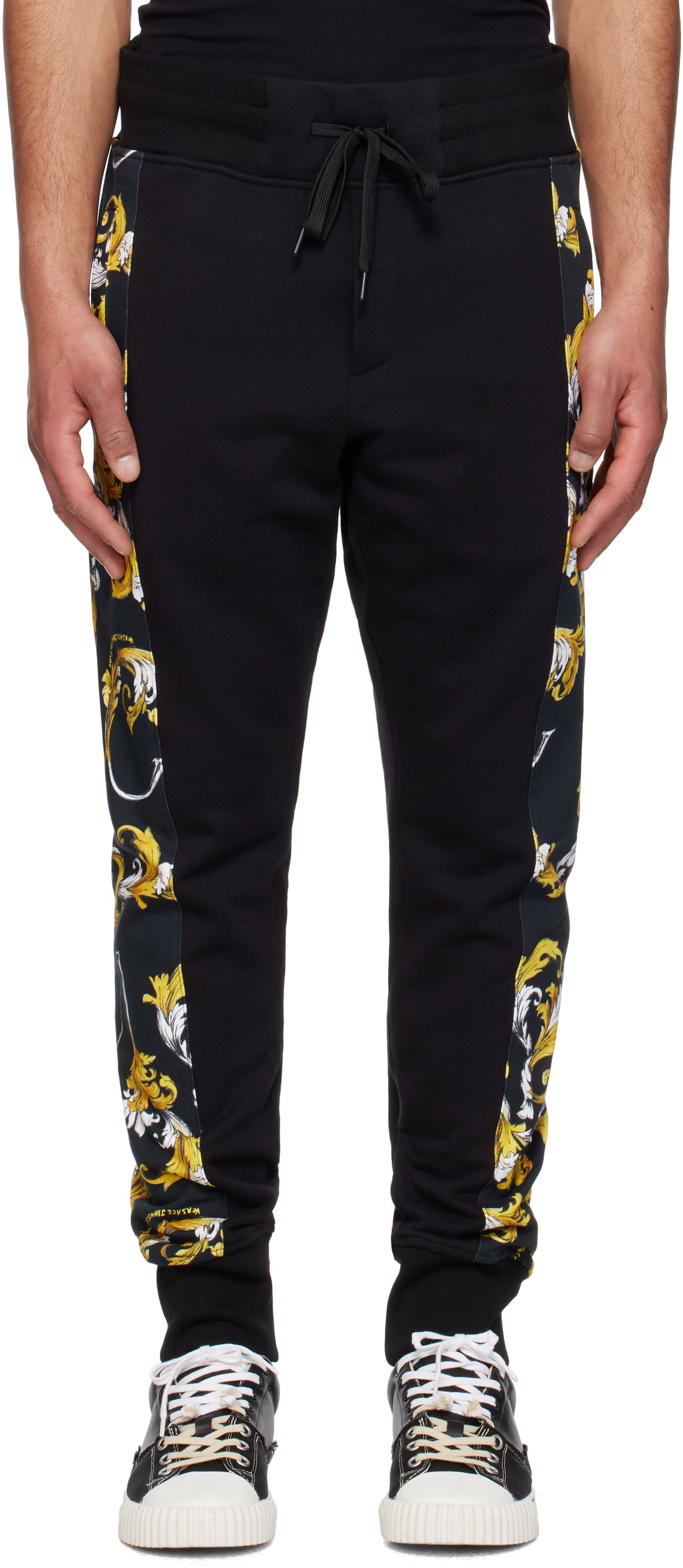 Joggingbukser Versace Versace Jeans Couture Graphic Trim Sweatpants Sort | E78GAA3C0_EFS189, 0