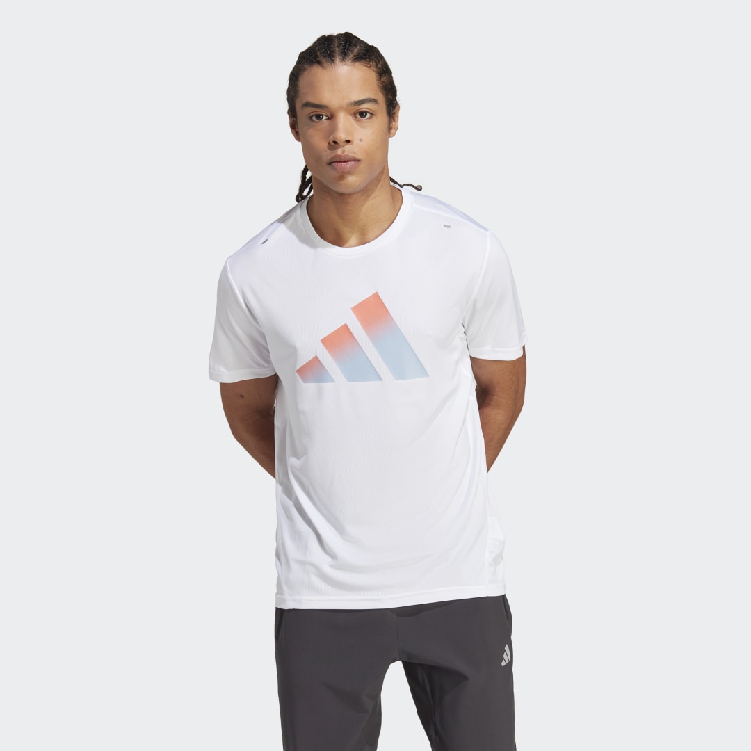 T-shirt adidas Originals Run Icons 3 Bar Logo Hvid | HR3244, 0