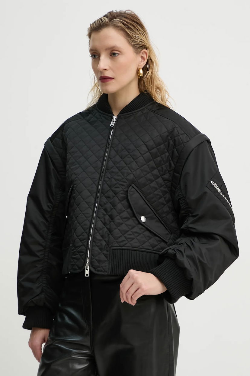 Bomberjakke STAND STUDIO Stand Studio Kezia Quilted Bomber Jacket Sort | 66377.8669
