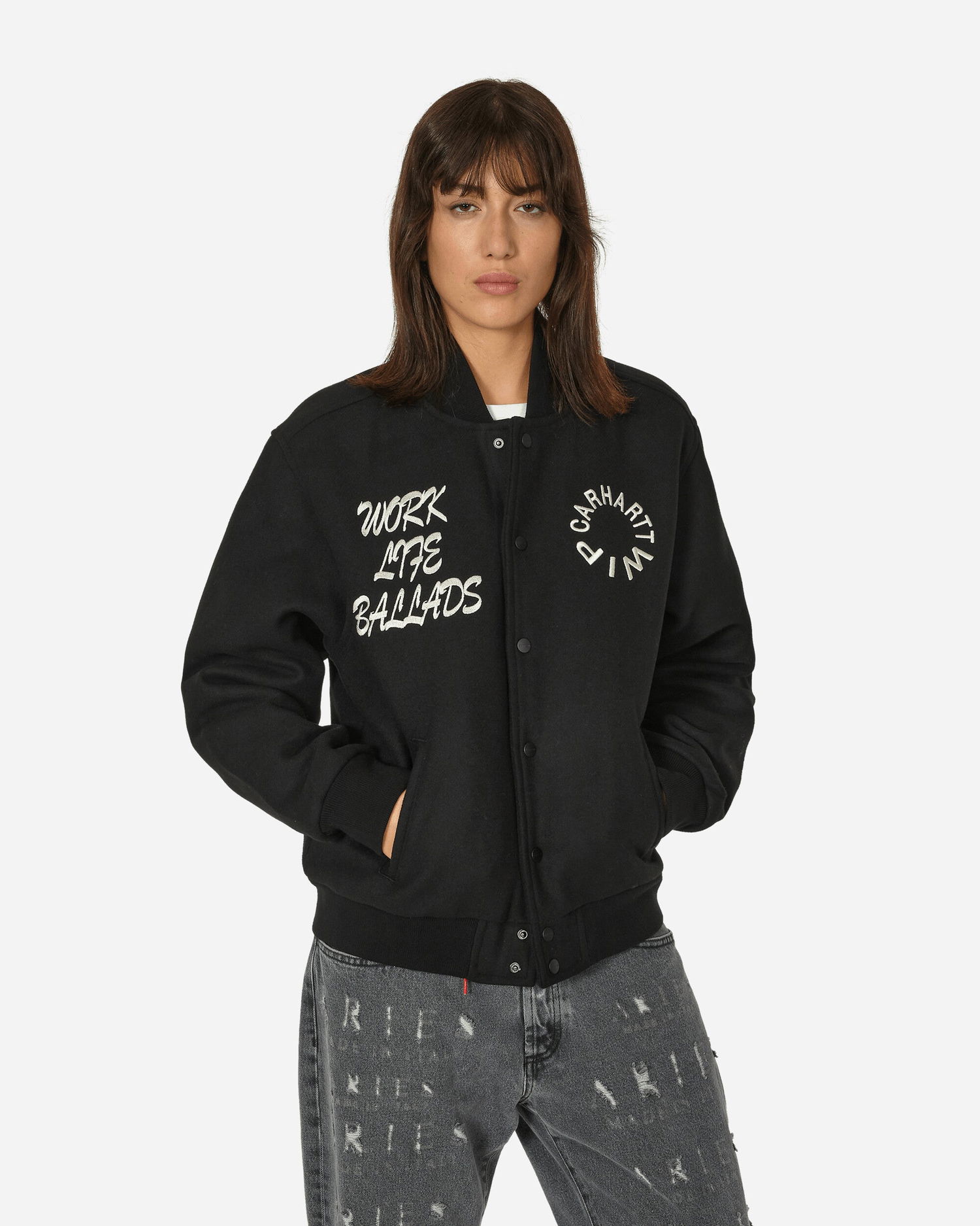 Jakke Carhartt WIP Work Varsity Bomber Sort | I032435 89XX, 1