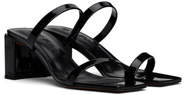 Sneakers og sko BY FAR Tanya Patent Leather Heeled Sandals Sort | 19PFTNYSBLP, 3