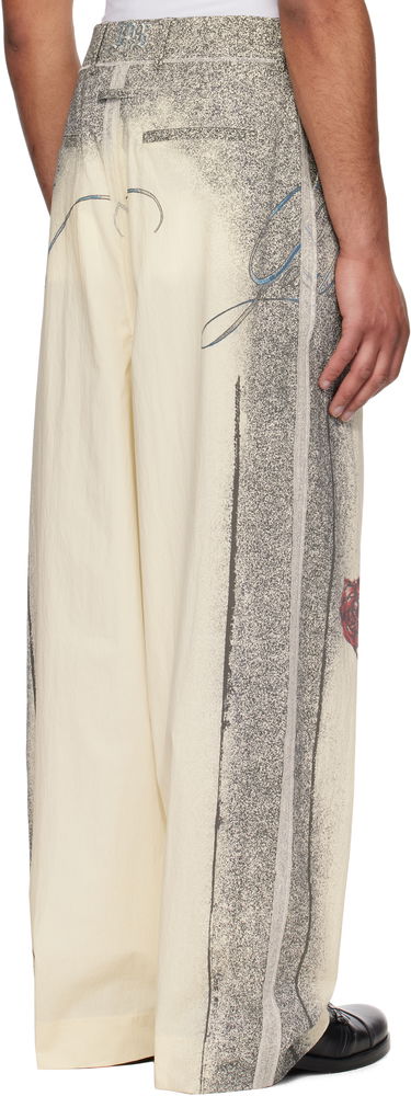 Bukser Jean Paul Gaultier Jean Paul Gaultier 'The Multi-Tattoo' Suit Trousers Beige | 25/34-U-PA192-C589-030030, 2