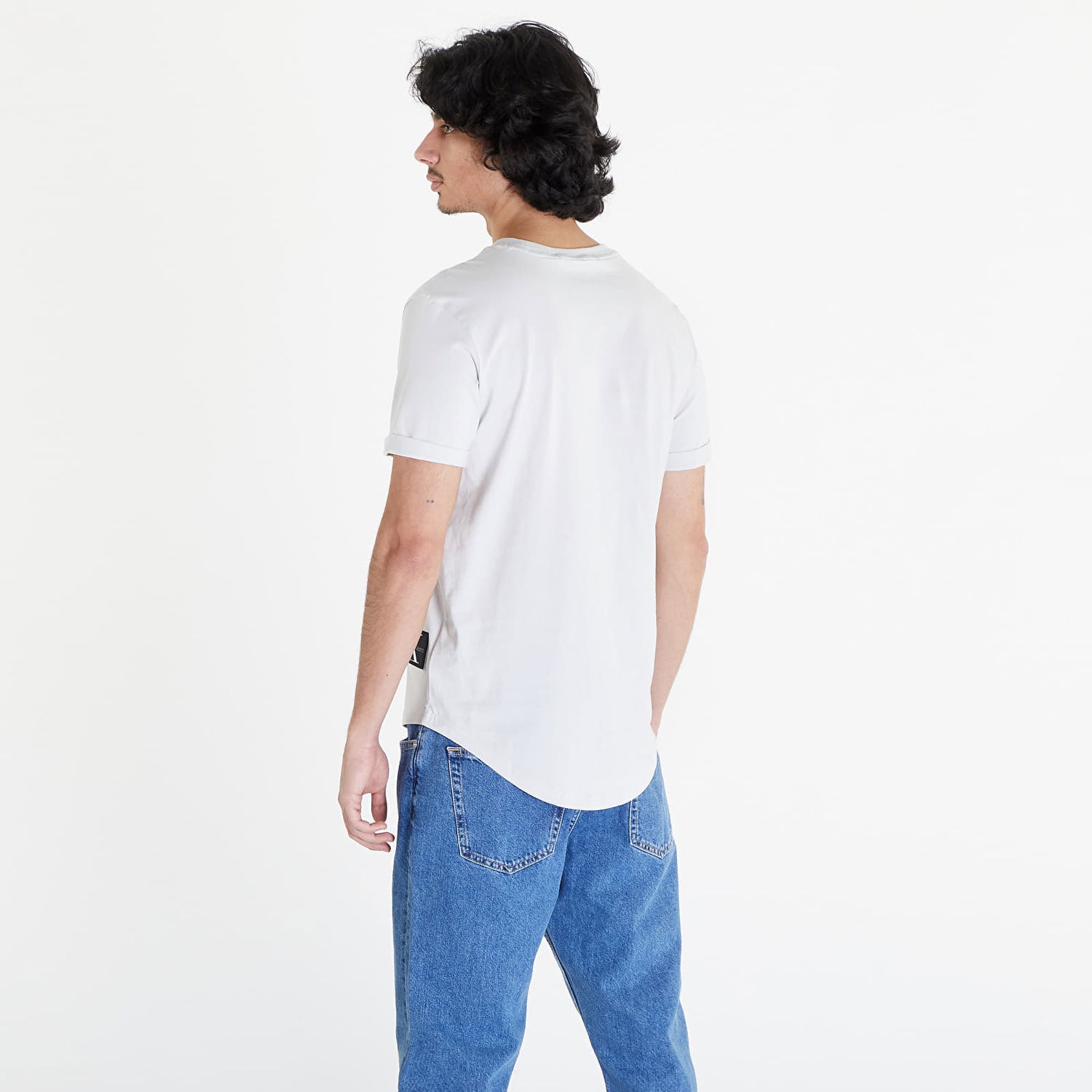 T-shirt CALVIN KLEIN Jeans Badge Turn Up Short Sleeve Hvid | J30J323482 PC8, 1