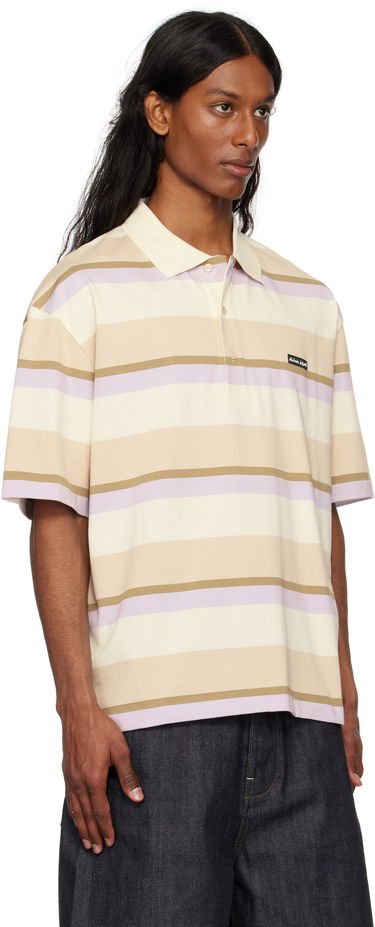 Polo skjorte MAISON KITSUNÉ Maison Kitsuné Striped Oversize Polo Beige | OM00206KJ7019, 1