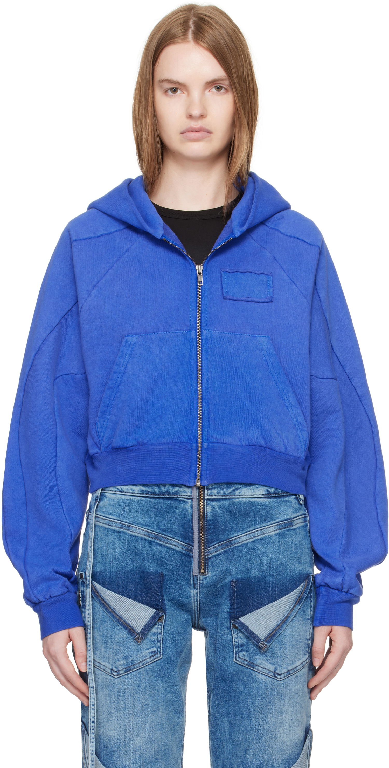 Sweatshirt Ottolinger Ottolinger Multiline Zip Hoodie Blå | 115-600415-03, 0