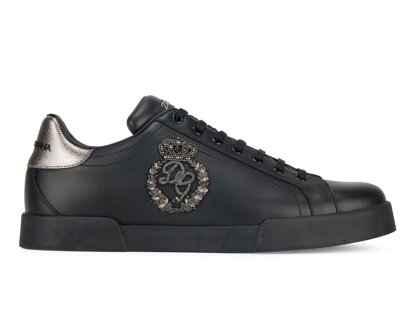 Sneakers og sko Dolce & Gabbana Portofino Crown Patch Black Sort | CS1538AH164, 0
