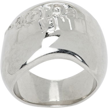Ring Jean Paul Gaultier Jean Paul Gaultier Silver-Tone "The Logo" Ring Metalisk | 25/03-W-JW002-X053-91, 0