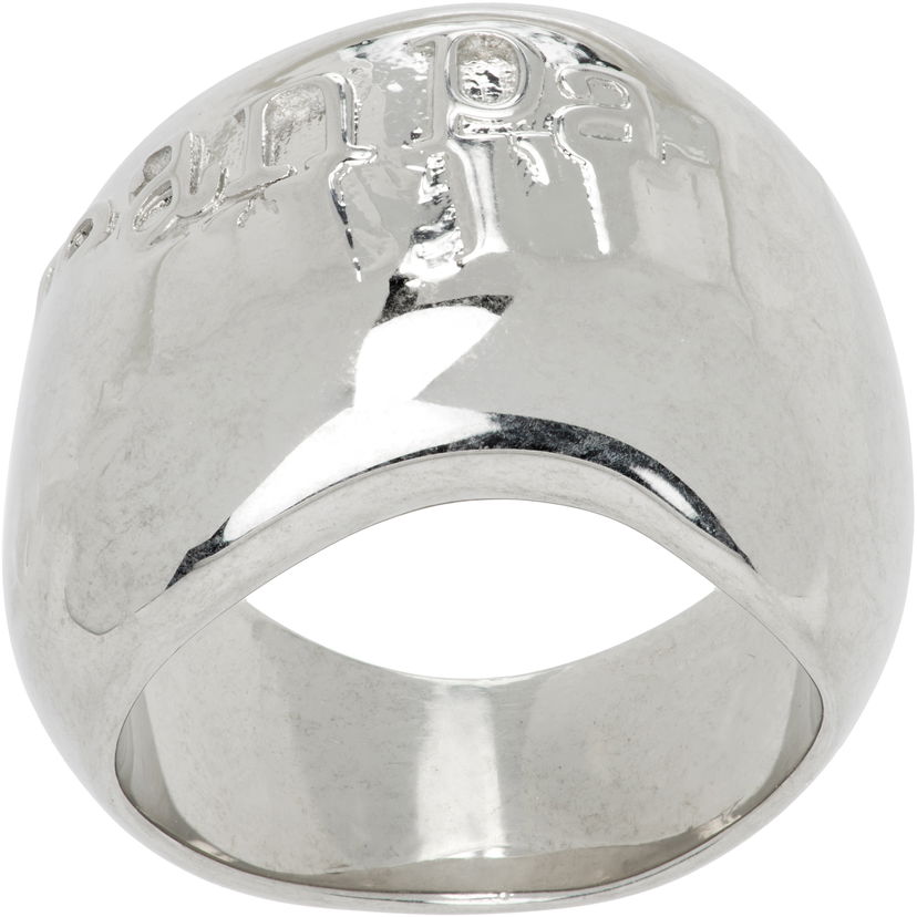 Ring Jean Paul Gaultier Jean Paul Gaultier Silver-Tone "The Logo" Ring Metalisk | 25/03-W-JW002-X053-91