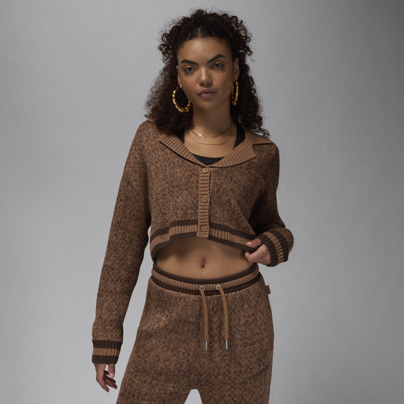 Sweater Jordan Knit Cardigan Brun | FZ4195-223