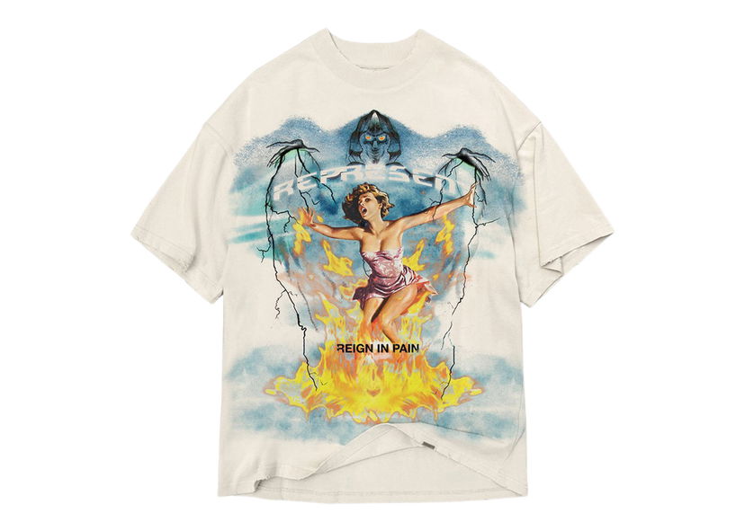 T-shirt Represent Clo Represent Spirit Reaper Reign In Pain T-Shirt Vintage White Flerfarvet | M05055-02