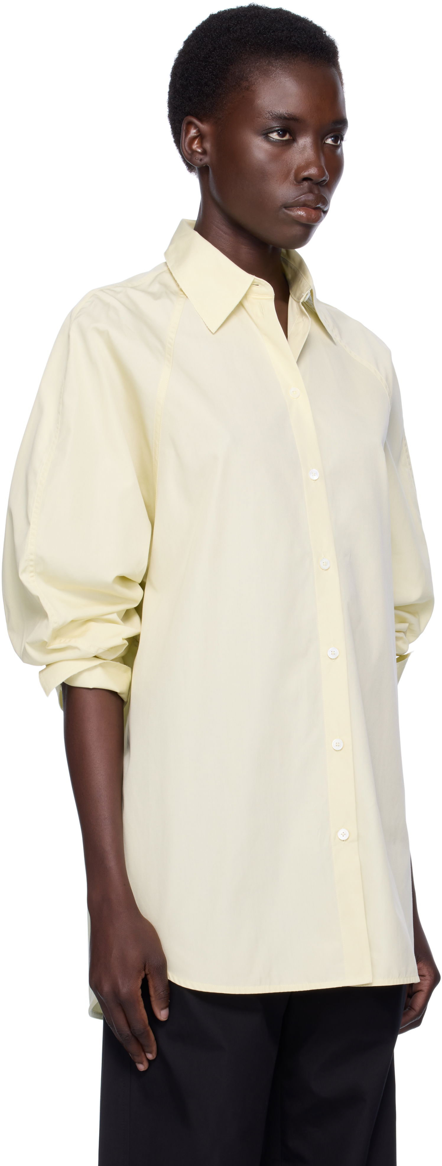 Skjorte TOTEME TOTEME Raw Raglan Shirt Gul | 253-WRT0515-FB0226, 1