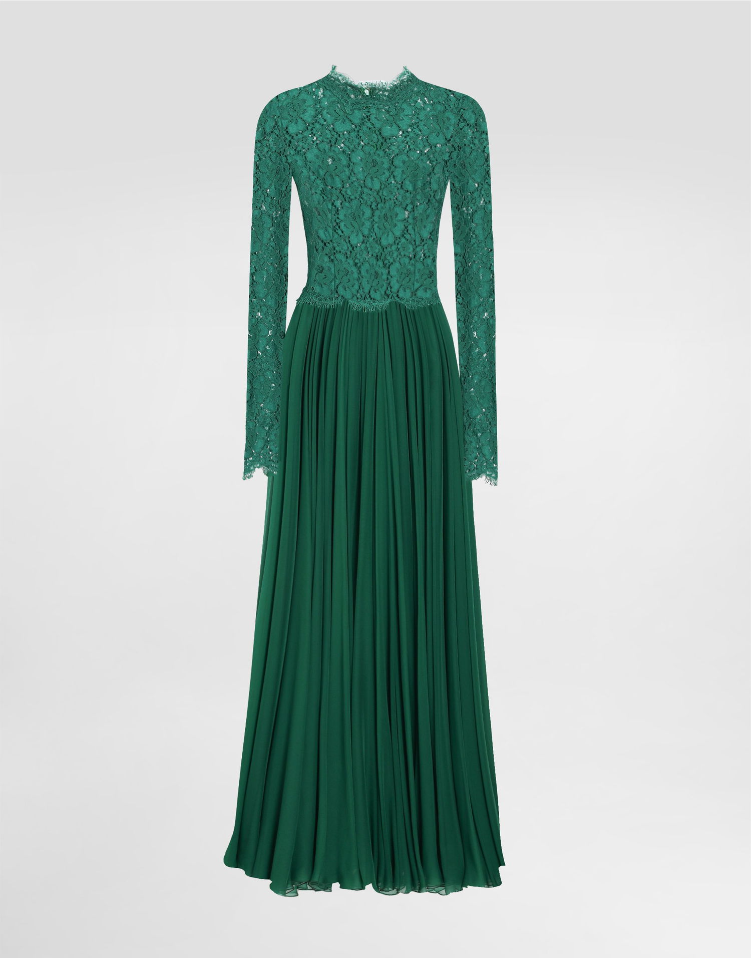 Kjole Dolce & Gabbana Long Chiffon & Lace Dress Grøn | F6TJPTGDCTFV0402, 0