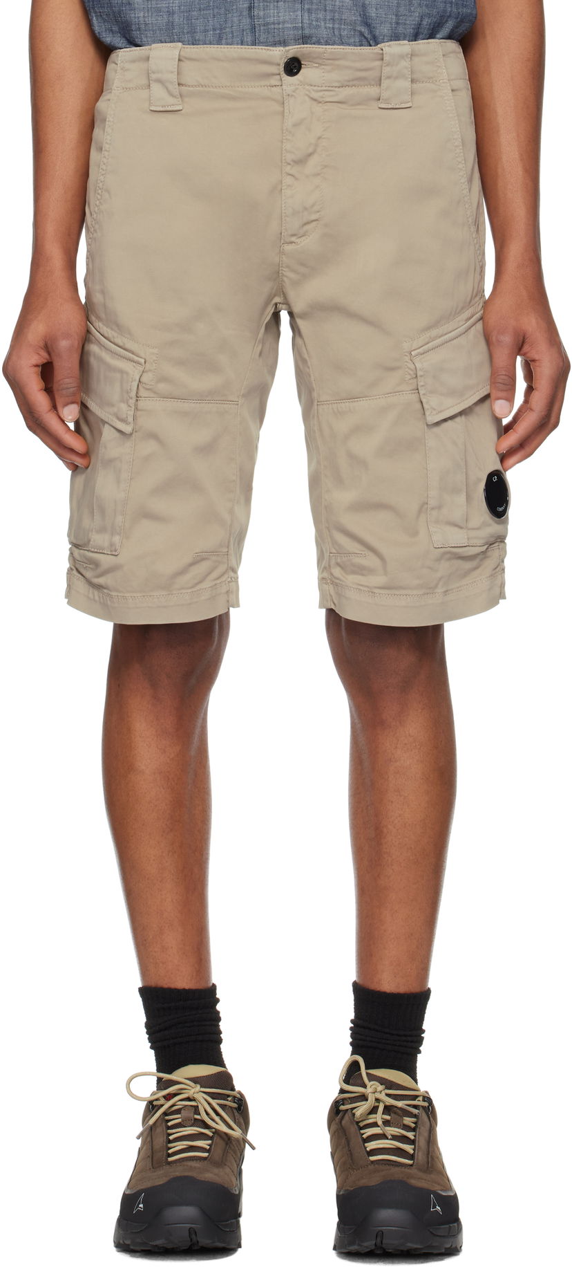 Shorts C.P. Company C.P. Company Stretch Sateen Cargo Shorts Beige | 18CMBE116A005694G