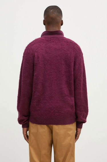 Sweater Butter Goods Mohair Button Up Knitted Cardigan Bourgogne | BG243400, 2