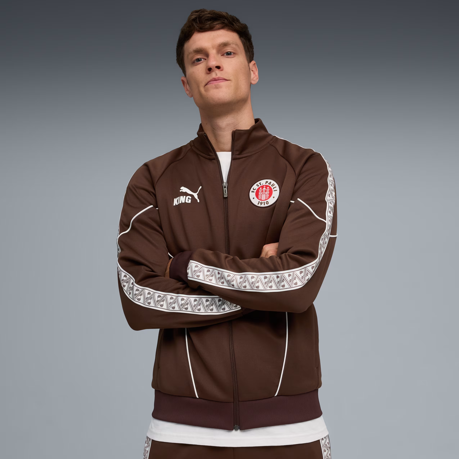 Jakke Puma FC St. Pauli King Anthem Jacket Brun | 783603-01, 1