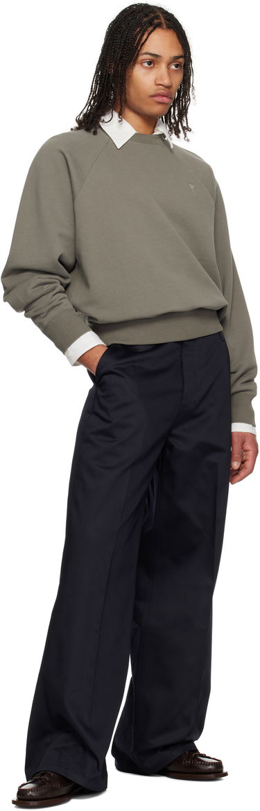 Sweater AMI AMI Paris Tonal Ami de Coeur Sweatshirt Grøn | USW074.747, 3