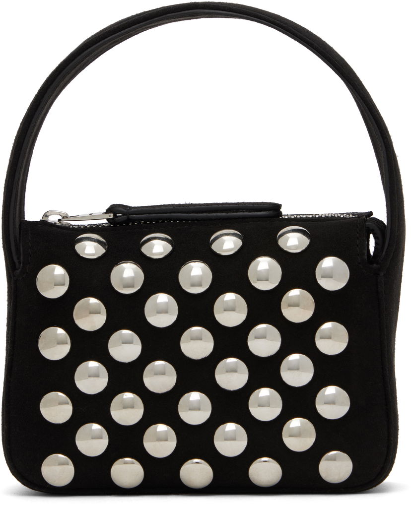 Håndtaske Khaite Studded Suede Handbag Sort | H5011-849