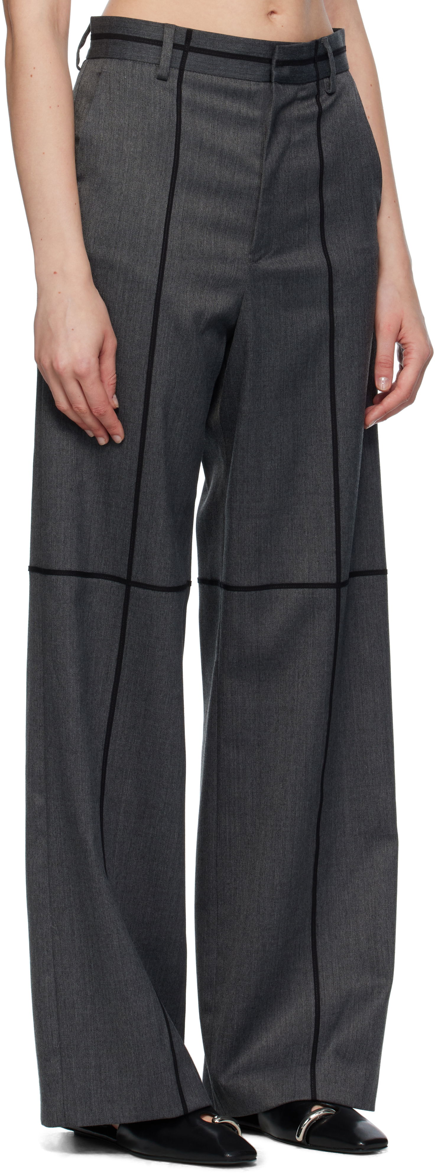 Bukser Maison Margiela MM6 Maison Margiela Tailoring Wool Trousers Grå | S52KA0543 S47848, 1