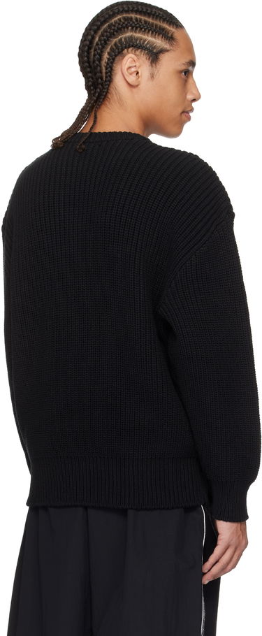 Sweater Marine Serre Marine Serre Knit Crewneck Sweater Sort | UTK003A CKNI0529, 2