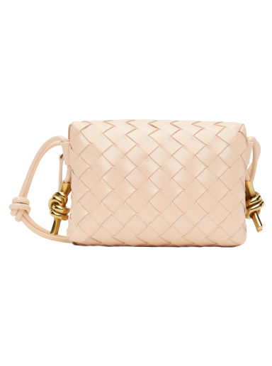 Skuldertaske Bottega Veneta Mini Loop Camera Bag Beige | 736125 V2GV1