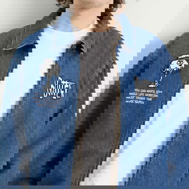 Jakke Butter Goods Peanuts Spike Denim Jacket Blå | BGBP240901-DIN, 5