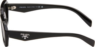 Solbriller Prada Angular Rectangle Acetate Sunglasses Sort | 0PR A12S 8056597967884, 2