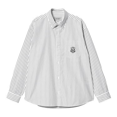 Skjorte Carhartt WIP L/S Linus Shirt Hvid | I033029_22A_XX, 0