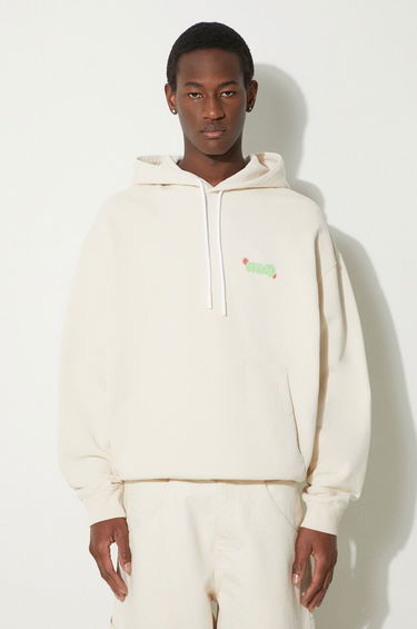 Sweatshirt Marcelo Burlon Solsticio Comfort Hoodie Print Beige | CMBB106S24FLE0060C50, 0