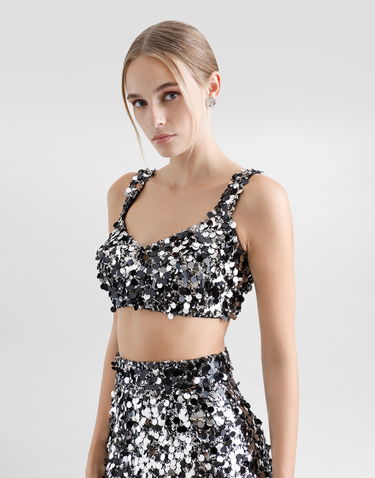 Bh Dolce & Gabbana Sequined Bralette Top Grøn | F7Y28TFLSJ8S0998, 3