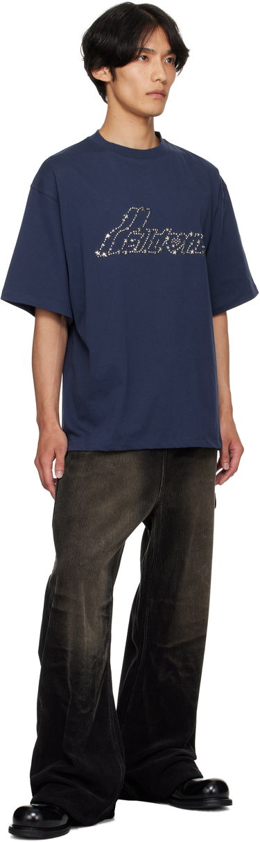 T-shirt We11done Pearly 'Se11done' Logo T-Shirt by We11done Mørkeblå | WD-TT2-25-735-U-NV, 3