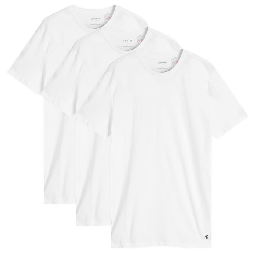T-shirt CALVIN KLEIN Calvin Klein 3 Pack Crew Neck T-Shirts, Size Large Hvid | LV00NB4051100