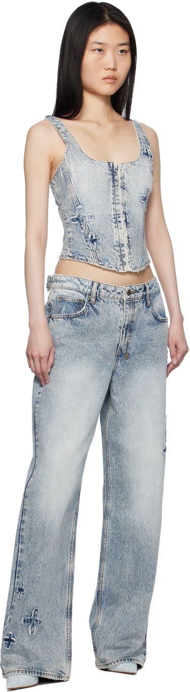 Tanktop Ksubi Ksubi Gigi Bustier Klassic Kraftwerk Denim Tank Top Blå | WPS25FT002, 3