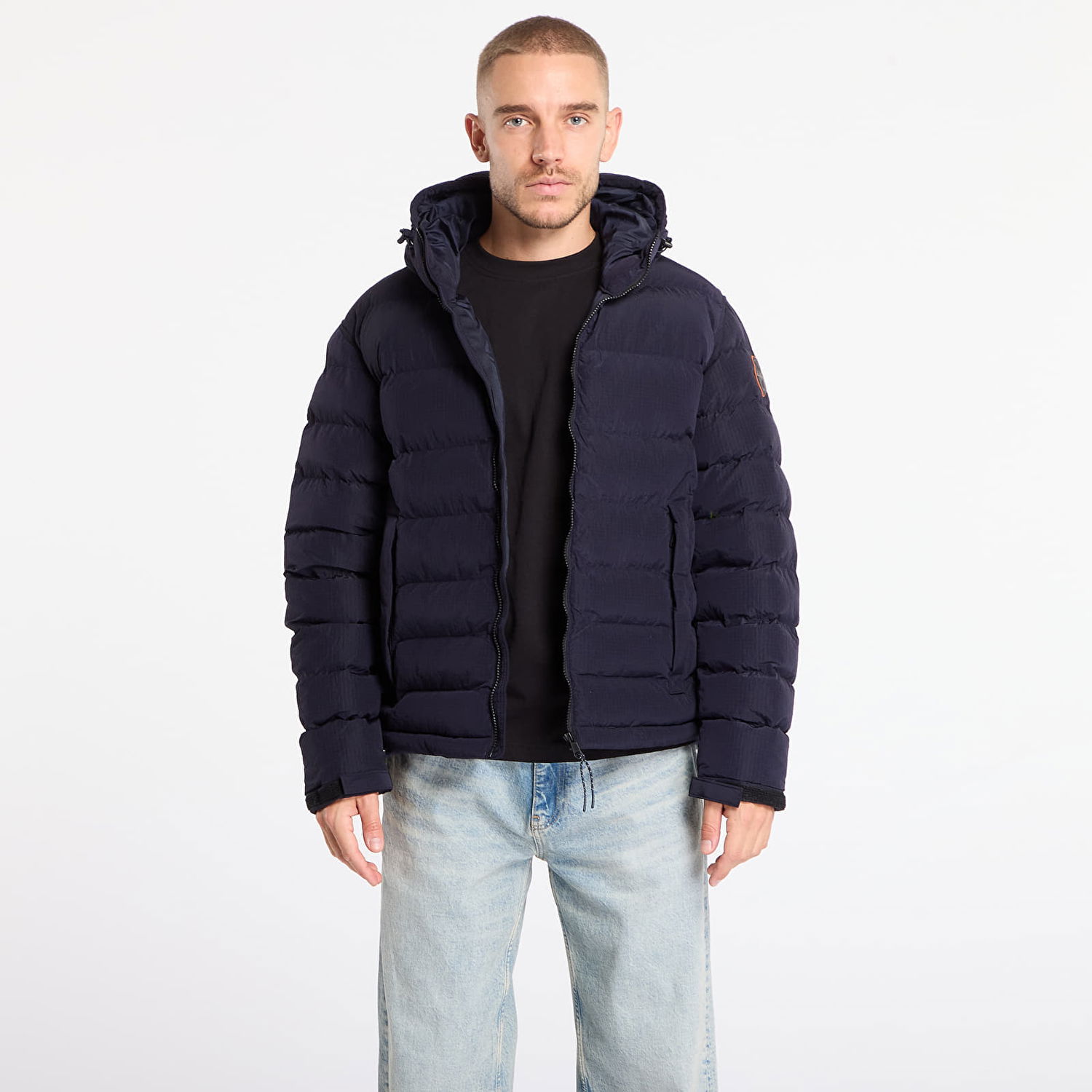 Puffer jakke Napapijri Hooded Puffer Jacket A-Terez Mørkeblå | NP0A88TG1761, 0