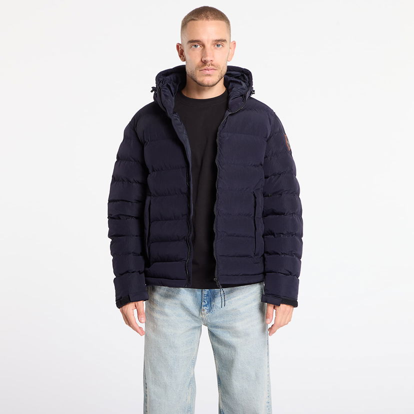Puffer jakke Napapijri Hooded Puffer Jacket A-Terez Mørkeblå | NP0A88TG1761