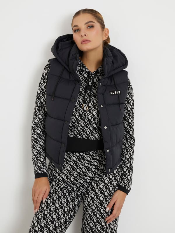 Parka GUESS Sleeveless Puffer Sort | V4RL02WFYE2, 0