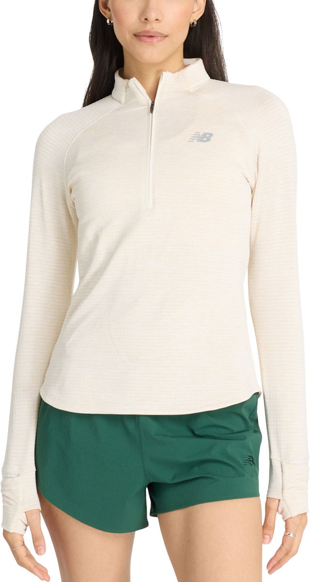 Sweatshirt New Balance Athletics Heat Grid 1/2 Zip Beige | wt43200-lit, 0