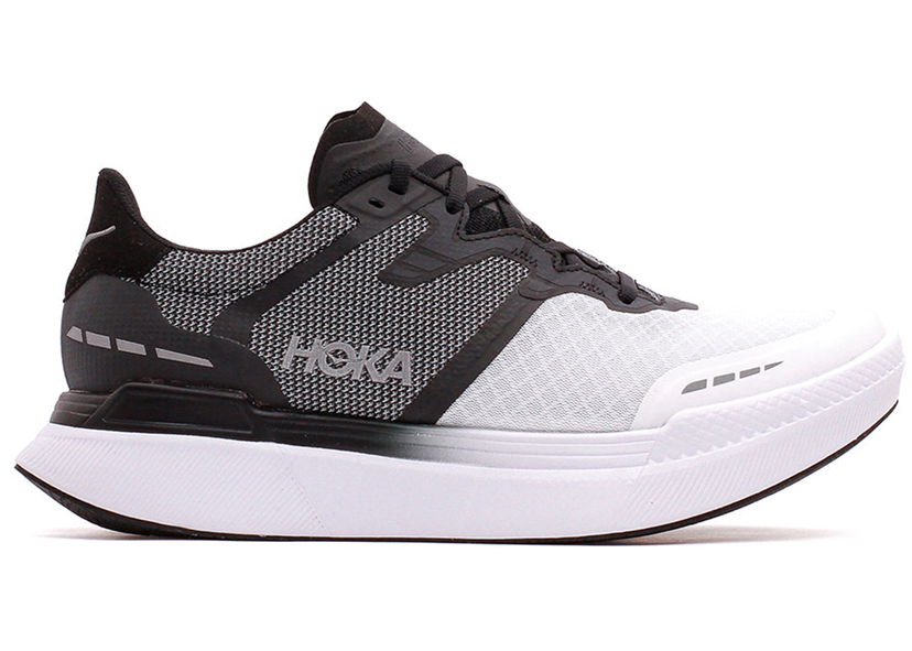 Løbe Hoka One One Transport X Black White Sort | 1152450-BWHT