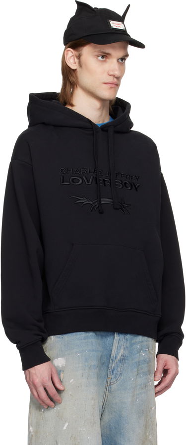 Sweatshirt Charles Jeffrey Loverboy Charles Jeffrey LOVERBOY Logo Hoodie Sort | 54100401, 4