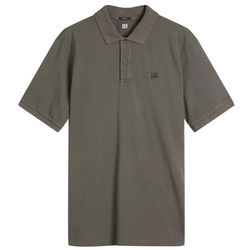 Polo skjorte C.P. Company C.P. Company Resist Dye Logo Polo Grøn | 18CMPL180A-110300R-GRY