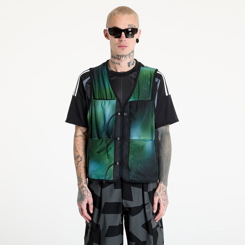 Vest Y-3 Y-3 Allover Print Mesh Vest Grøn | JL8300