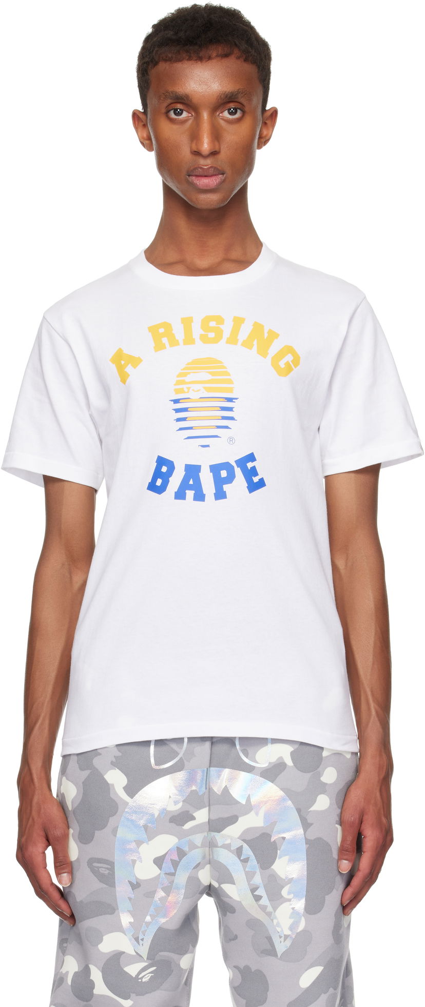 T-shirt BAPE 'A Rising' Print T-shirt Hvid | 001TEK301047M