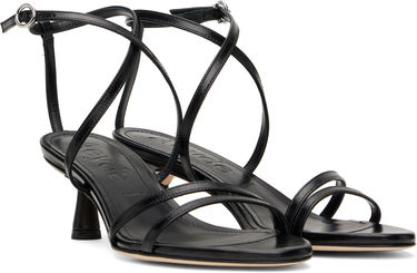 Tilbehør Aeyde Aeyde Maeve Leather Heeled Sandals Sort | A11-HS-PRAR55ST156-SS25-800-007, 3