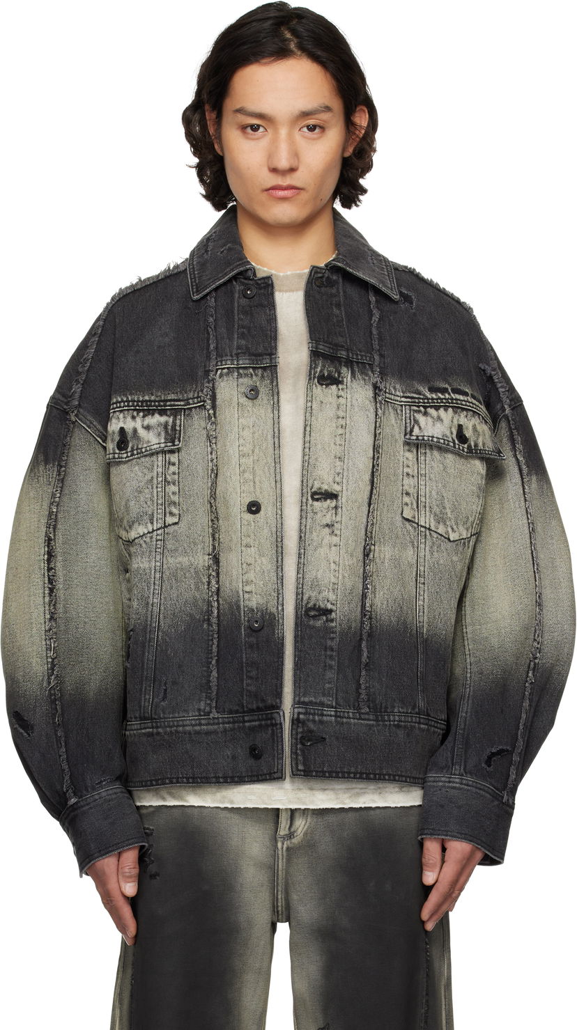 Jakke Feng Chen Wang Feng Chen Wang Gradient Denim Jacket Grå | FUS19JK03