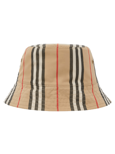 Hat Burberry Reversible Icon Stripe Bucket Hat Beige | 8039355